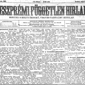 „A peremartoni rituális bűn.” (Forrás: Veszprémi Független Hírlap, 1883. 05. 05., 1. o)
